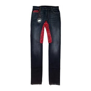 $500 Ringo red bandana paisley denim